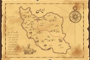 وکتور نقشه قدیمی ایران