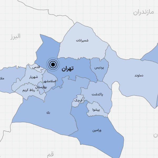 لایه باز نقشه تهران