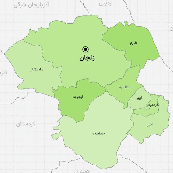 لایه باز نقشه زنجان