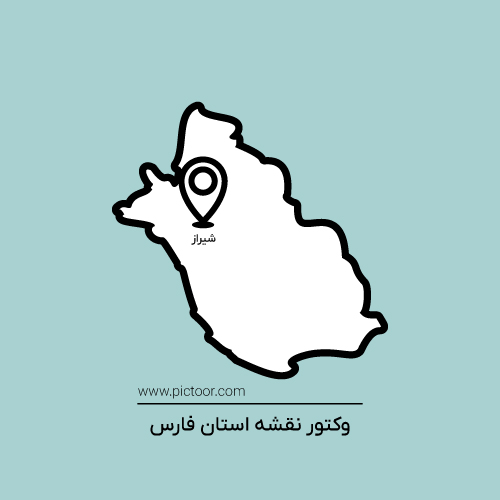 وکتور نقشه استان فارس