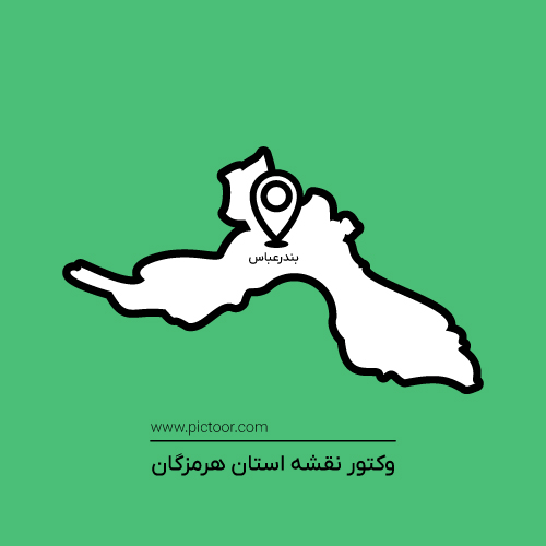 وکتور نقشه استان هرمزگان