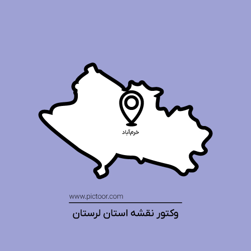 وکتور نقشه استان لرستان